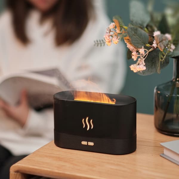 Flammeeffekt Luftfugter Aroma Diffuser USB Stille 180ml