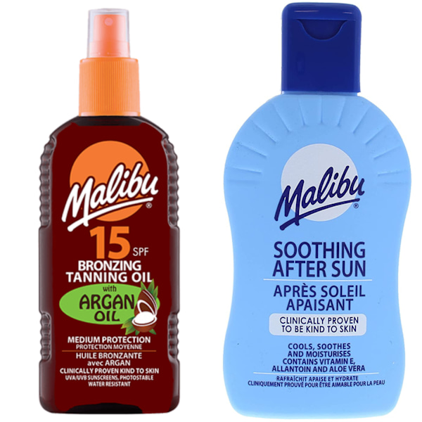 Malibu Bronzing Oil With Argan Oil Spf15 200Ml + After Sun Balm 200Ml