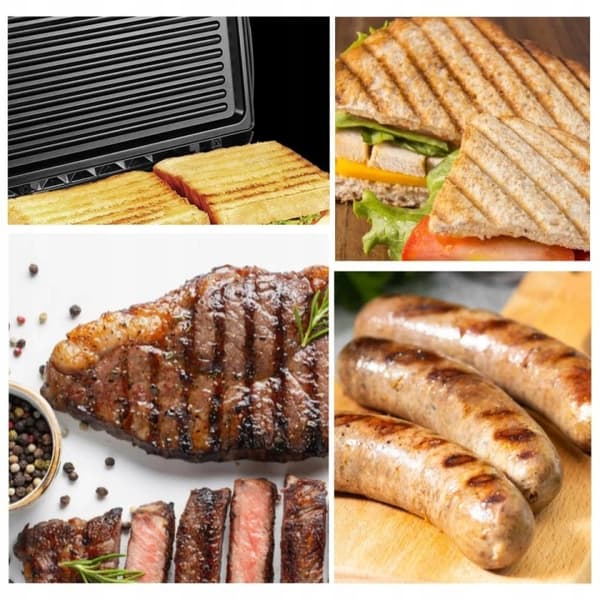 Elektrisk grill 1000W Non-stick-plattor Snabb hemlagning