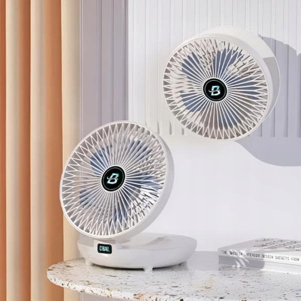 Mini bærbar ventilator foldbar USB 5 hastigheder 10 timers batteri