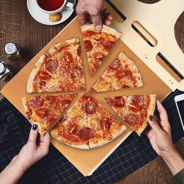Pizzaspade Trä Eco För Pizza Bröd Skjutbar Skyffel Bricka Kvadratisk
