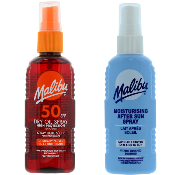 Malibu Spf50 Bronzing Oil 100Ml + After Sun Spray 100Ml