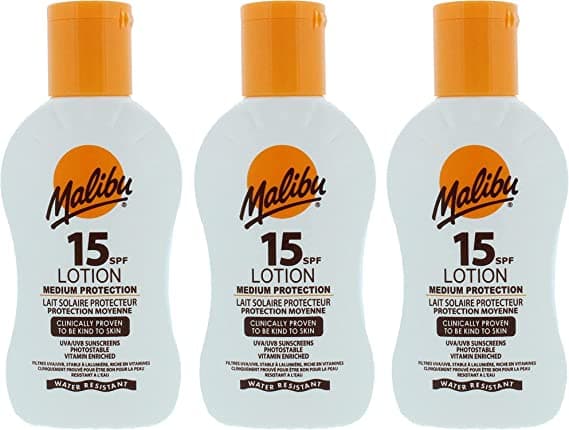 Malibu Protective Lotion Spf15 Waterproof Balm 100Ml X 3 St