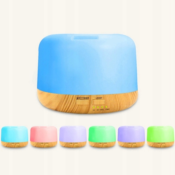 Luftfugter Aroma Diffuser 300ml LED Natlampe 6 Olier Sæt Hjem