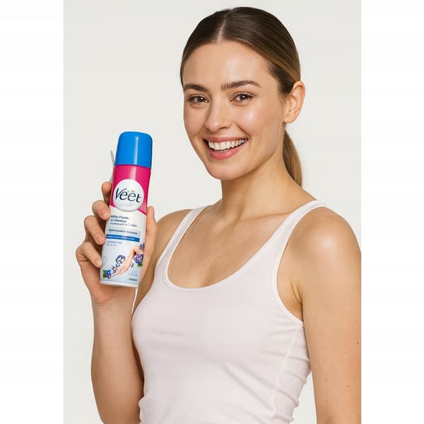 Veet Hårfjerningscreme Spray Til Følsom Hud 150Ml