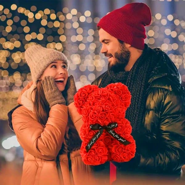 Luksuriøs Roseteddy 25 Cm - Unik Gave Til Enhver Anledning