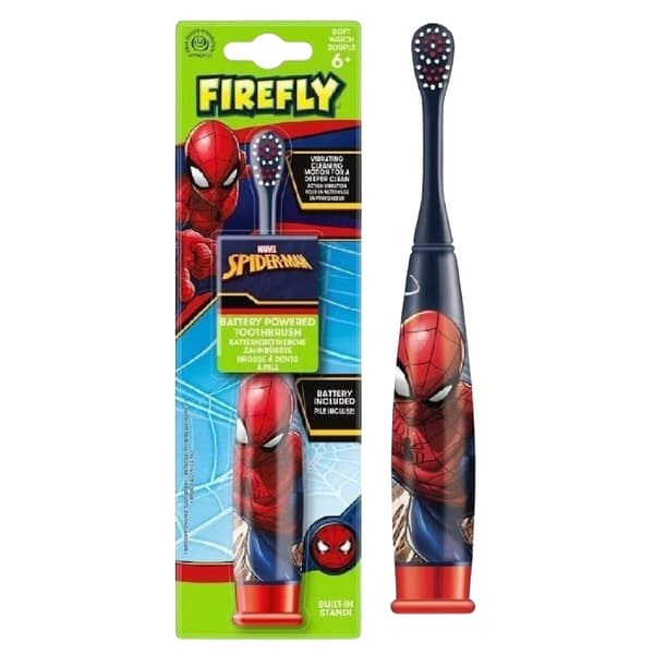Firefly Spiderman Elektrisk Tandbørste til Børn Bløde Vibrationer 3+