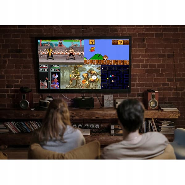 Retro GameStick HDMI TV-konsol 2 trådløse controllere 22073 spil 64GB