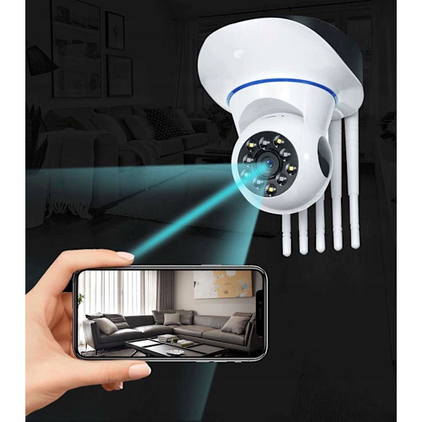 Roterbar Infraröd Kamera Rörelsesensor Wifi Baby Monitor