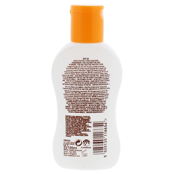 Malibu Kids Lotion Protective Balm For Children Spf50 100Ml X 2 Stk.