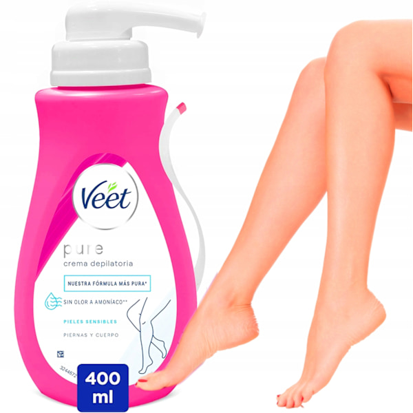 Veet Hårfjerningscreme Med Pumpe Til Følsom Hud 400Ml