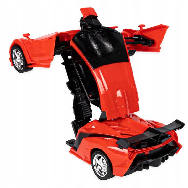 RC Robotbil 2i1 Transformer Drift Lys Lyde 360 Rød
