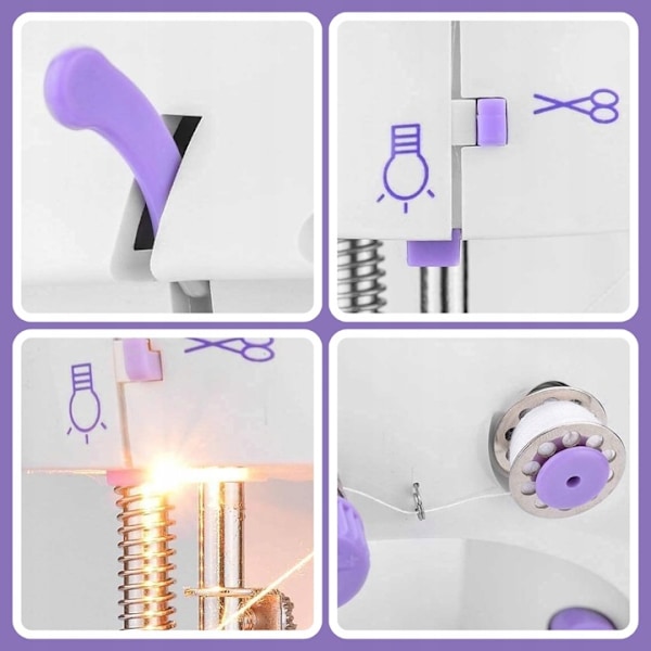 Miniompelukoneen Led-Taustavalo, Kannettava 2 Tilaa + Tarvikkeet