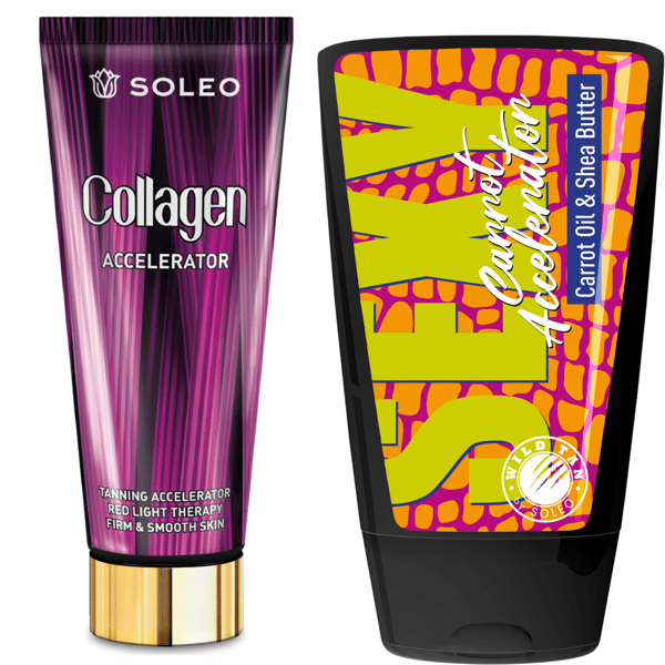 Soleo Collagen Accelerator + Wild Tan Sexy Gulerod Gratis
