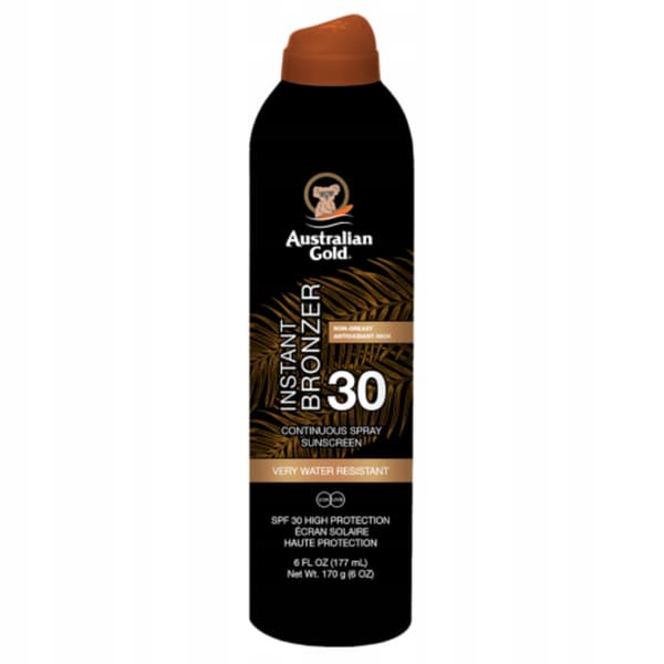 Australian Gold Instant Bronzer SPF30 Spray Quick Tan Lotion 177ml