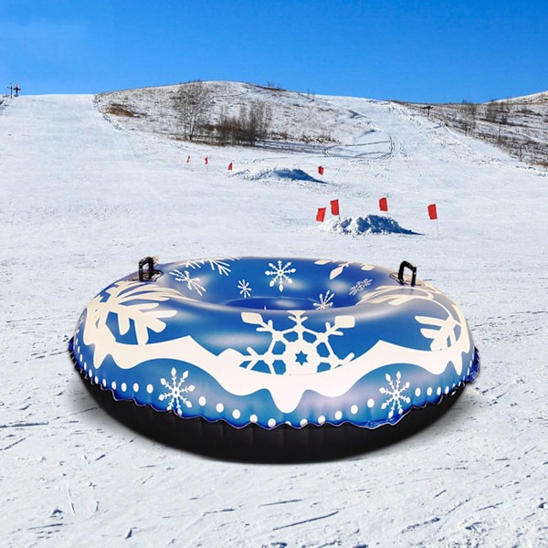 Sled Sled Uppblåsbart Hjul Snow Tire Pontoon 110X30Cm Blå Vinter