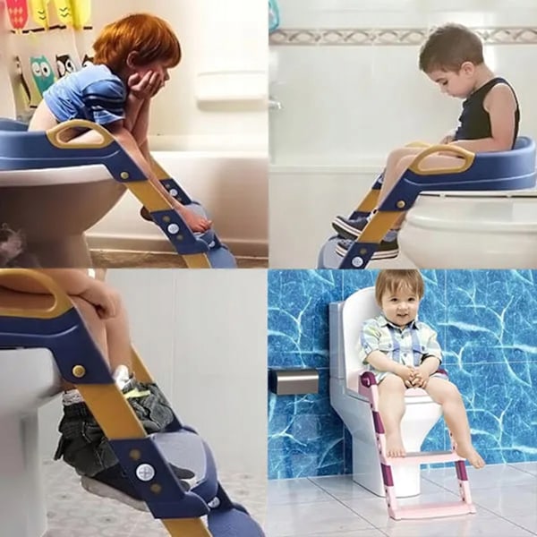 Børnevenlig Toiletstol Med Justerbar Trin – Kiddistep Pink