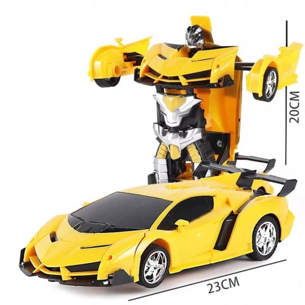 RC Robotbil 2i1 Transform Drift Lys Lyde 360 Gul