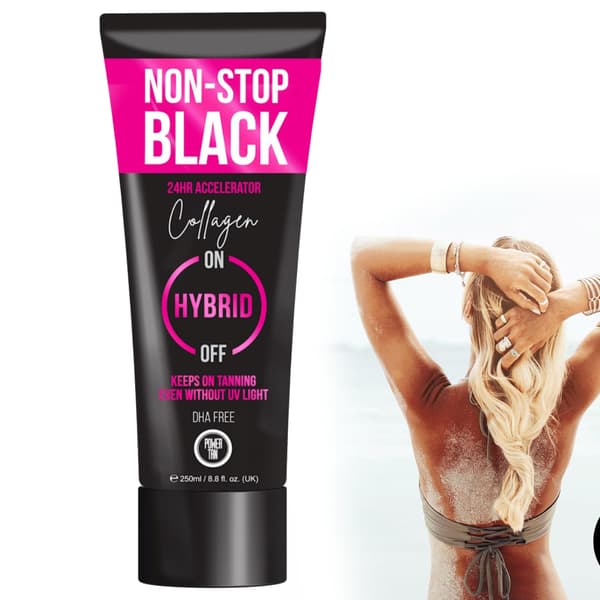 Power Tan Non Stop Black Collagen Accelerator Solbruningsaccelerator 250 Ml