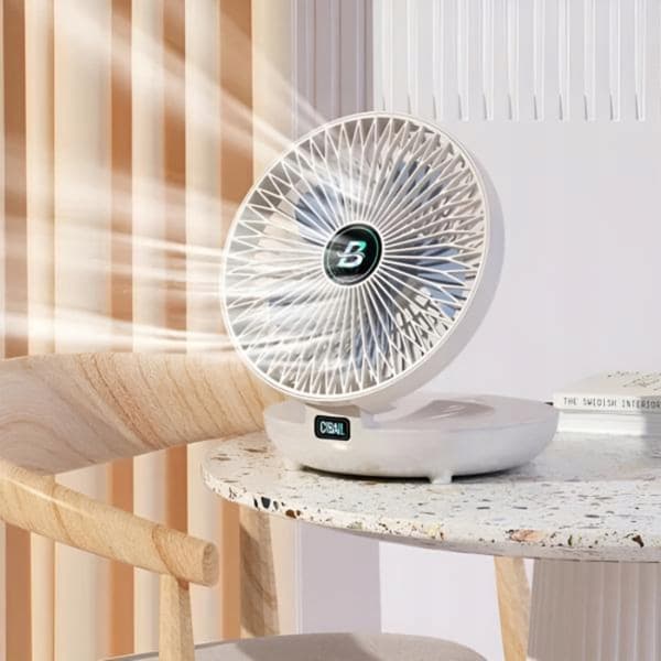 Mini bærbar ventilator foldbar USB 5 hastigheder 10 timers batteri