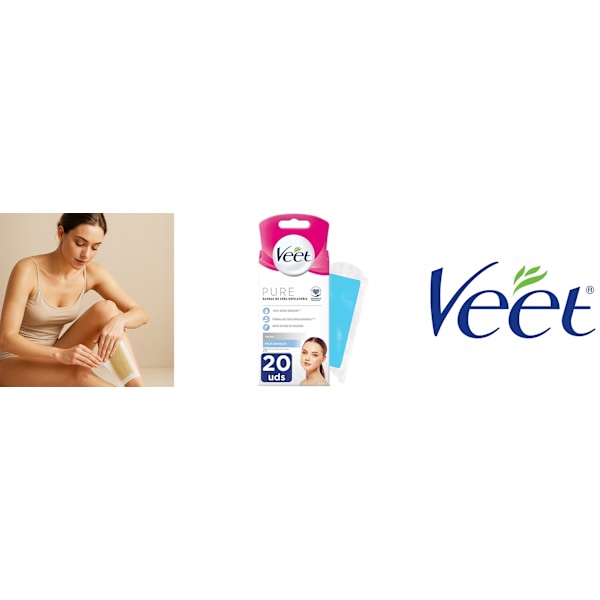 Veet Sensitive Hud Ansiktshårfjerningsstrimler - 20 Stk