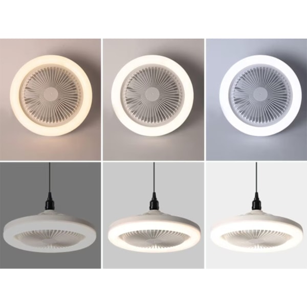 Takfläkt med LED-belysning och fjärrkontroll – 360 graders rotation