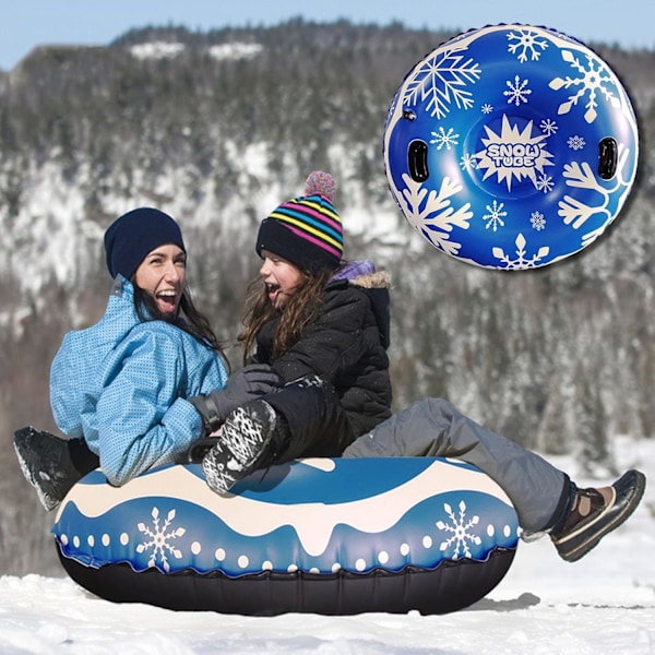 Sled Sled Uppblåsbart Hjul Snow Tire Pontoon 110X30Cm Blå Vinter