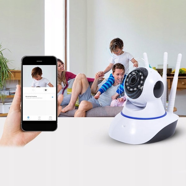 Roterbar Infraröd Kamera Rörelsesensor Wifi Baby Monitor