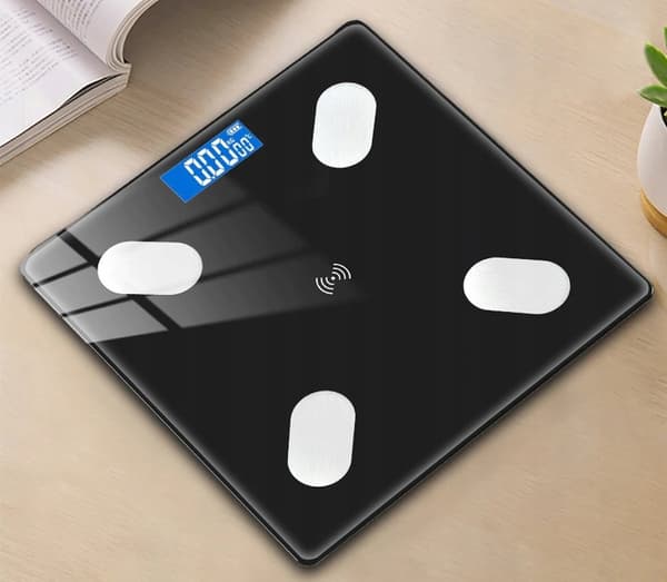 Smart Analytisk Bluetooth Badevægt Sort + Målehane