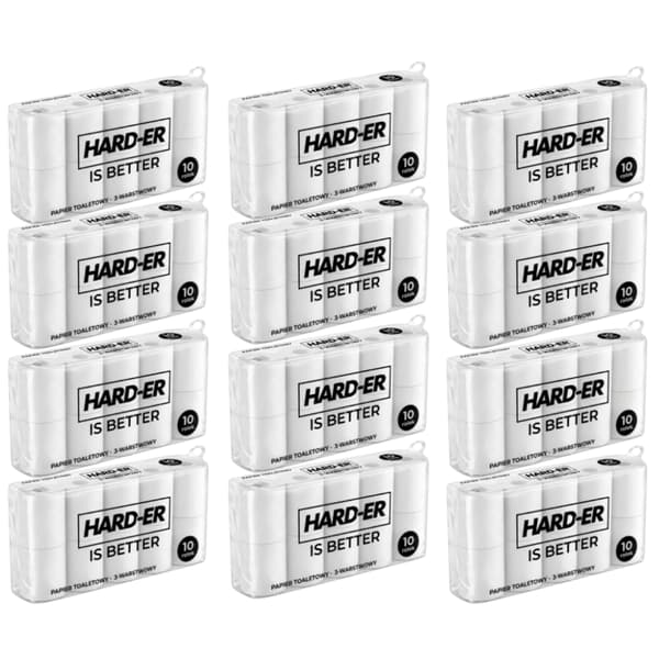 Almusso Toalettpapper 3-Lagers 12-Pack 10 Rullar/Förpackning,
