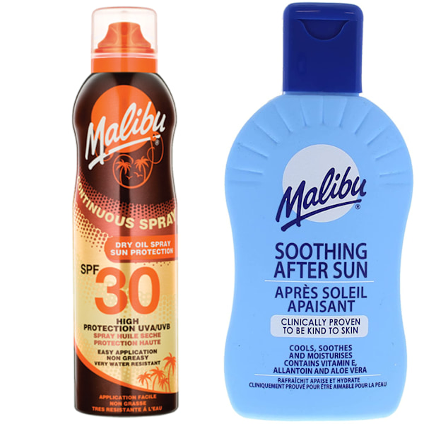 Malibu Spf30 Protective Lotion Aerosol 175Ml + After Sun Lotion 200Ml