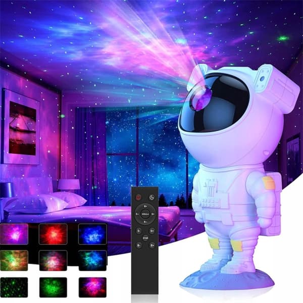 Astronaut Stjärnprojektor Nattlampa Fjärrkontroll Timer Barn