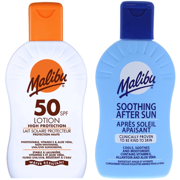Malibu Spf50 Vandfast Lotion 200Ml + After Sun Lotion 200Ml