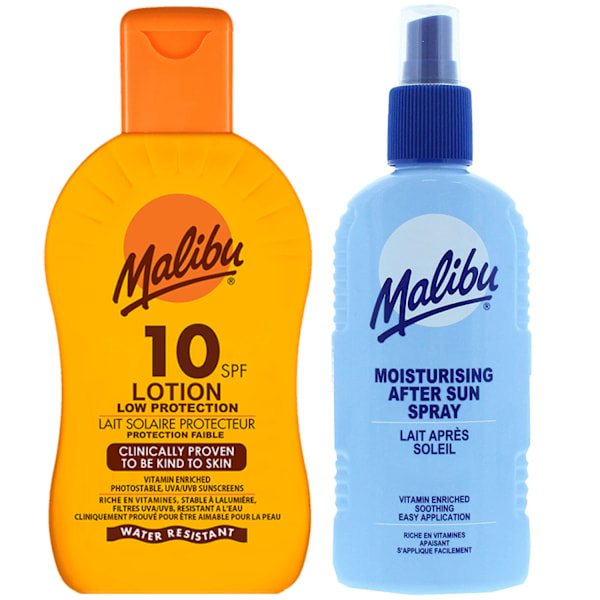 Malibu Spf10 Protective Balm 200Ml + Spray Balm After Sun 200Ml