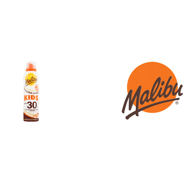 Malibu Barn Vannfast Solspray SPF 30 – Bredspektret UVA/UVB-beskyttelse 175 ml