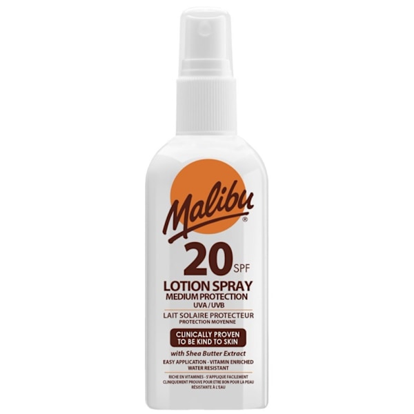Malibu Sun Lotion Spray Spf20 Vandfast Spray 100Ml