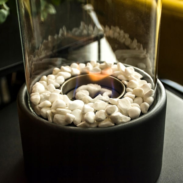 Dekorative Bioethanol Pejs Glassten Røgfri 26,5 cm