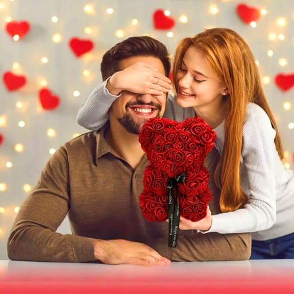 Luksuriøs Roseteddy 25 Cm - Unik Gave Til Enhver Anledning