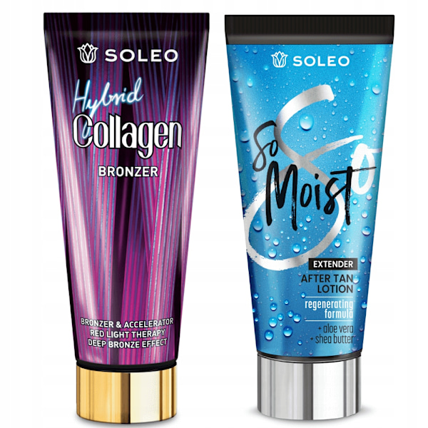 Soleo Kollagen Bronsset: Snabbsolarium 200Ml + After Sun Balsam 150Ml