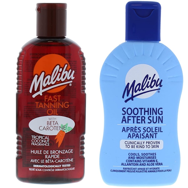 Malibu Sololie Med Gulerod Og Kokosnød 200Ml + After Sun Balm 200Ml