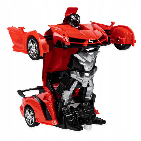 RC Robotbil 2i1 Transformer Drift Lys Lyde 360 Rød