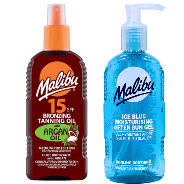 Malibu Bronzing Oil With Argan Oil Spf15 200Ml + After Sun Gel 200Ml