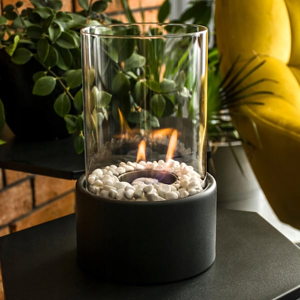 Dekorative Bioethanol Pejs Glassten Røgfri 26,5 cm