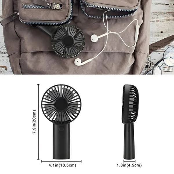 Mini bærbar ventilator foldbar USB 5 hastigheder 10 timers batteri