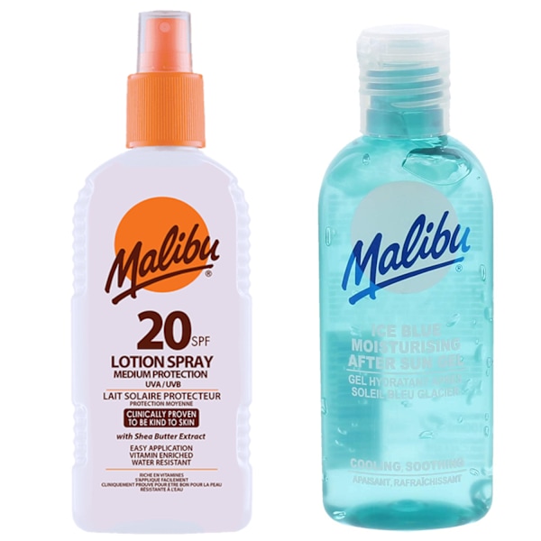 Malibu Spf20 Waterproof Spray 200Ml + After Sun Gel 100Ml