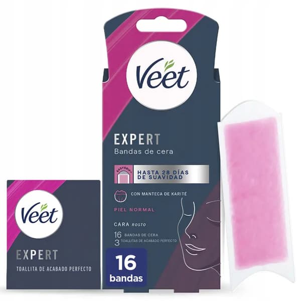 Veet Expert Vaxremsor För Ansikte 16St