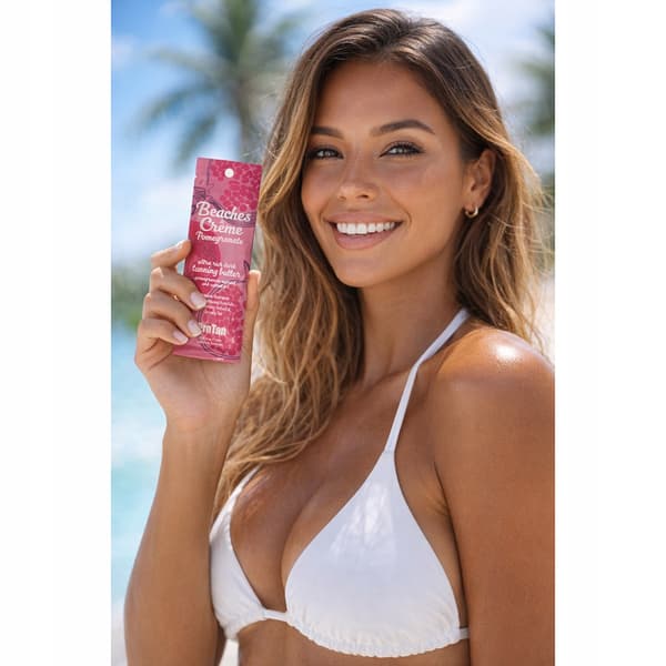 Pro Tan Beaches & Crème Pomegranate Solariumsaccelerator & Tanning Intensifier I Smörformula, 22 Ml Påse