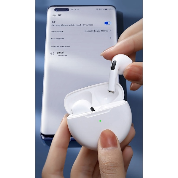Pro 6 Langattomat In-Ear Bluetooth-Kuulokkeet Powerbank