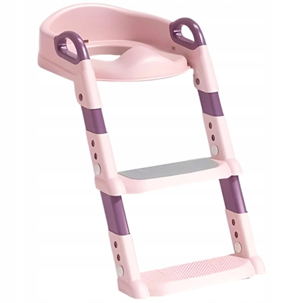 Børnevenlig Toiletstol Med Justerbar Trin – Kiddistep Pink