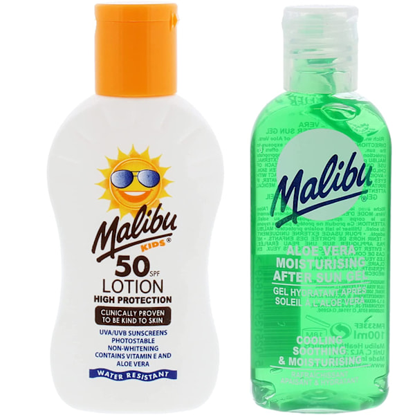 Malibu Protective Balm Til Børn Spf50 100Ml + Aloe After Sun 100Ml